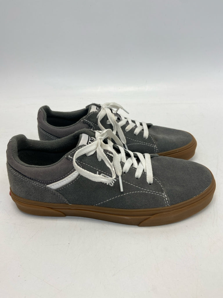 NWOT Vans Size 8.5 Dark Gray White Lace-Up Suede Men&