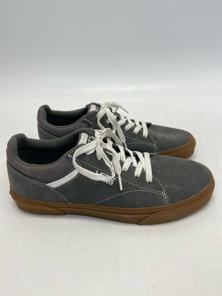 NWOT Vans Size 8.5 Dark Gray White Lace-Up Suede Men&