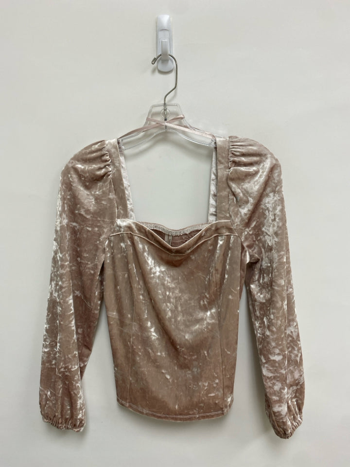 Anthropologie Size S Champagne Puff Sleeve Ladies Top