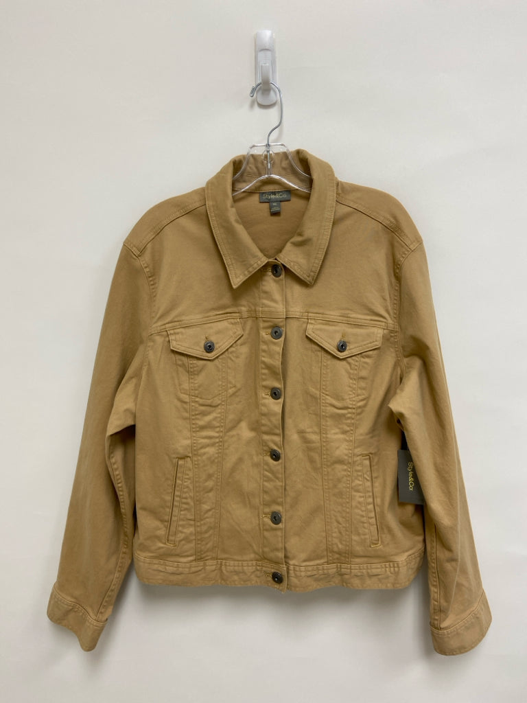 NWT Style &amp; Co.  SIZE  XXL Tan Button Up Plus Size Jacket