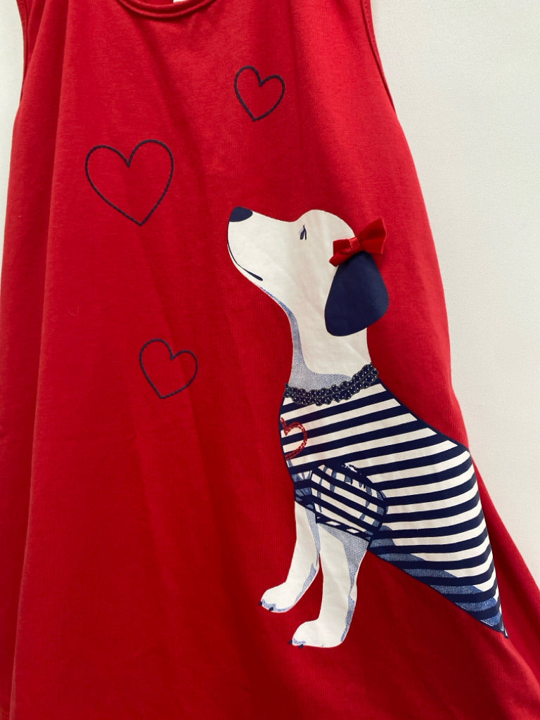 NWT Hartstrings SIZE 12 Red White/Navy Dogs Sleeveless Girl&