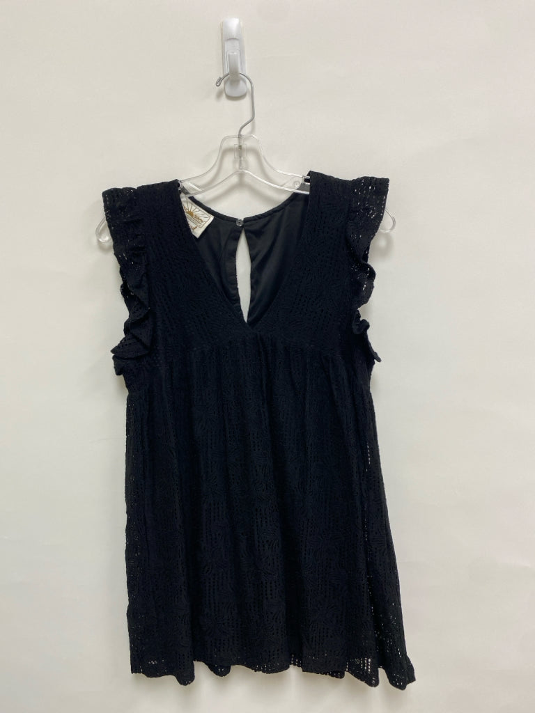 Judith March Size S Black Lace Sleeveless Ladies Romper