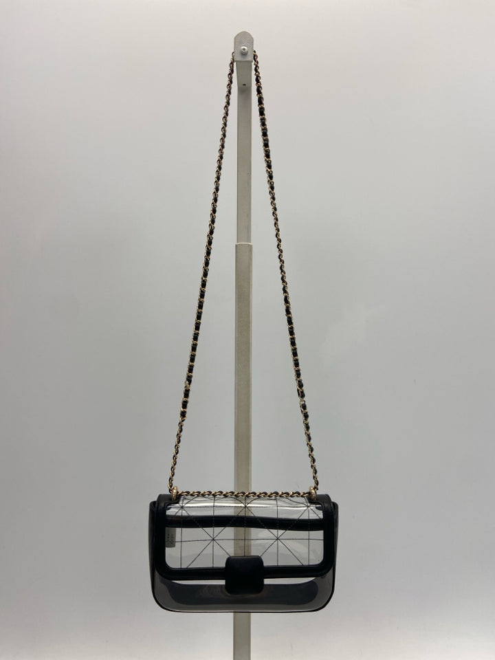 a new day Clear Black Handbag