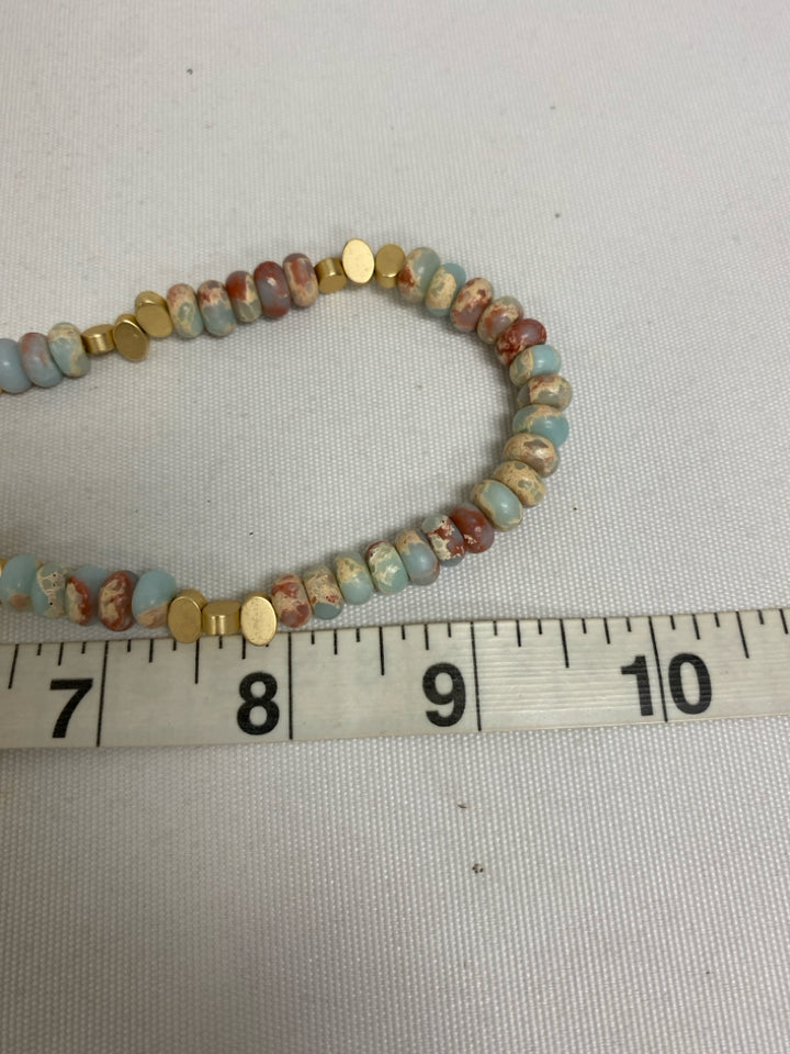 Multi Color Gold Color Stones Necklace