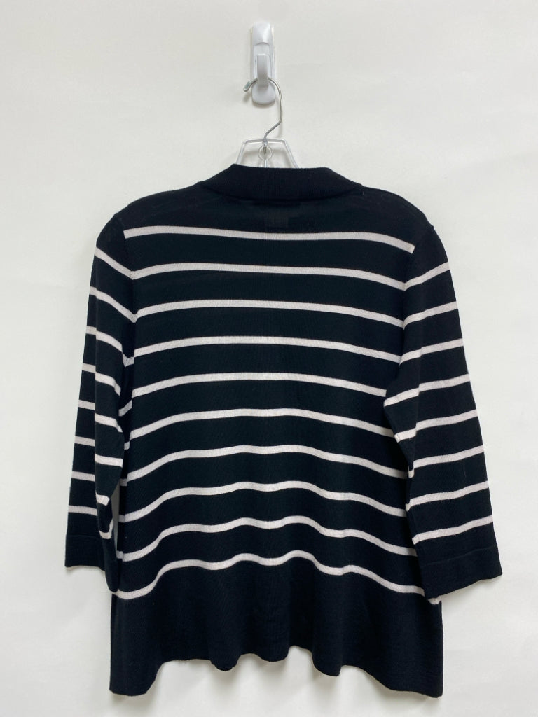 Kate Spade Size M Black/White Striped Ladies Sweater