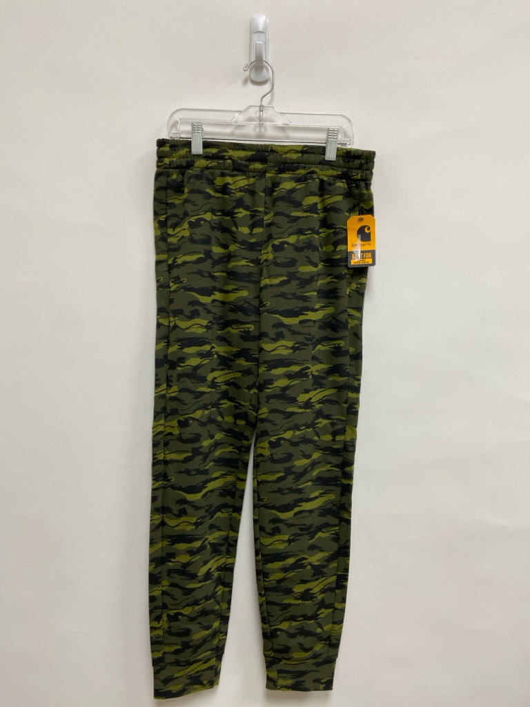 NWT Carhartt SIZE 10/12 Green/Black Camouflage Joggers Boy&