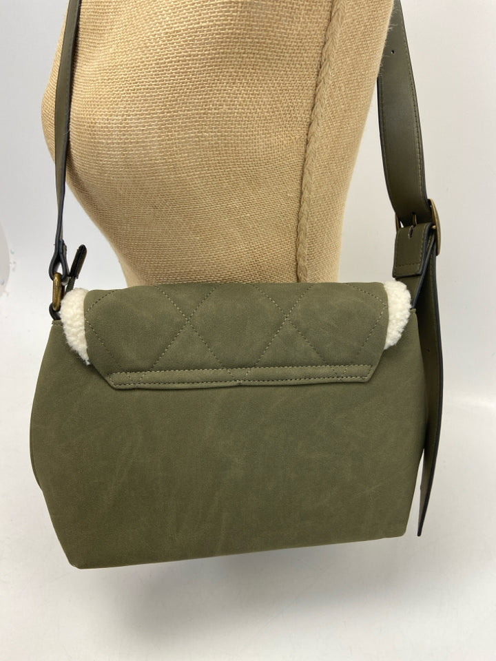 Simply Noelle Olive Cream Trimmed Crossbody