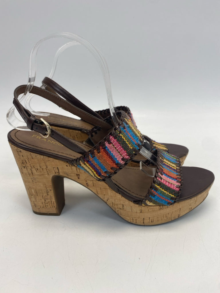Franco Sarto  Size 10 Brown Multi-Color Sandals
