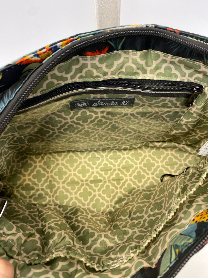 Lug Black Green/Multi Tropical Crossbody