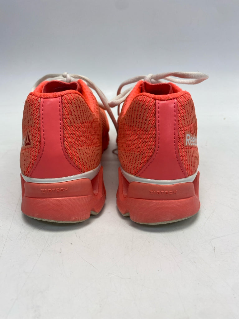 Reebok US Shoe Size 7 Neon Coral Lace-up Sneakers