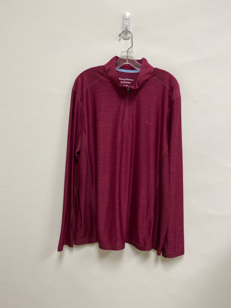 Tommy Bahama Size XL Burgundy Streaked Men&
