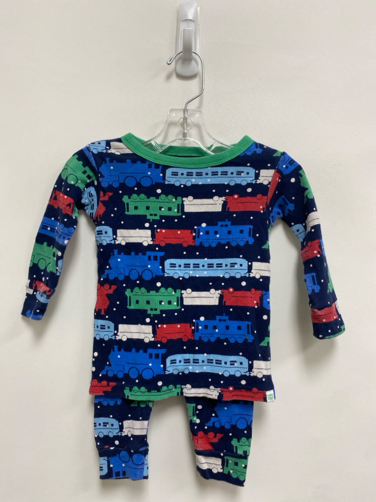 Baby Gap SIZE 6-12M Navy/Green Red/White Trains Boy&