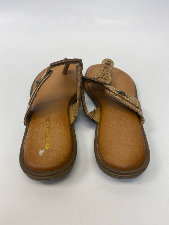 Size 9 Brown Perforated Sandals