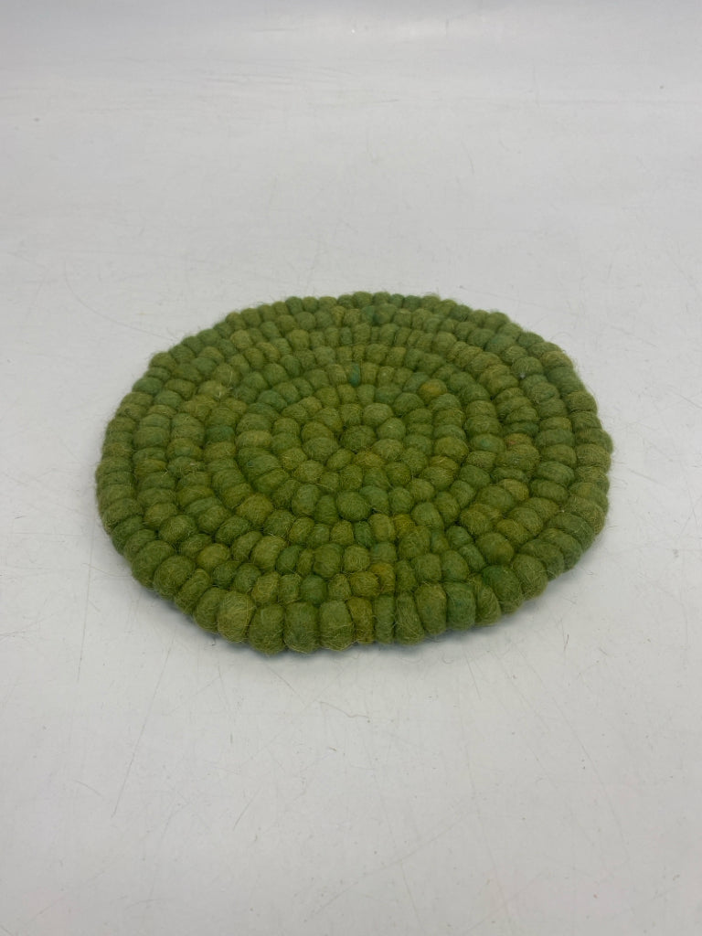 Green Wool Trivet