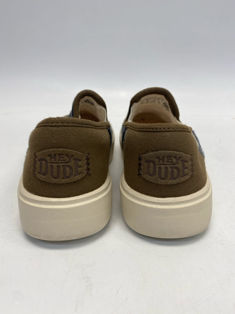 Hey Dude US Shoe Size 7 Black White Checkered Flats