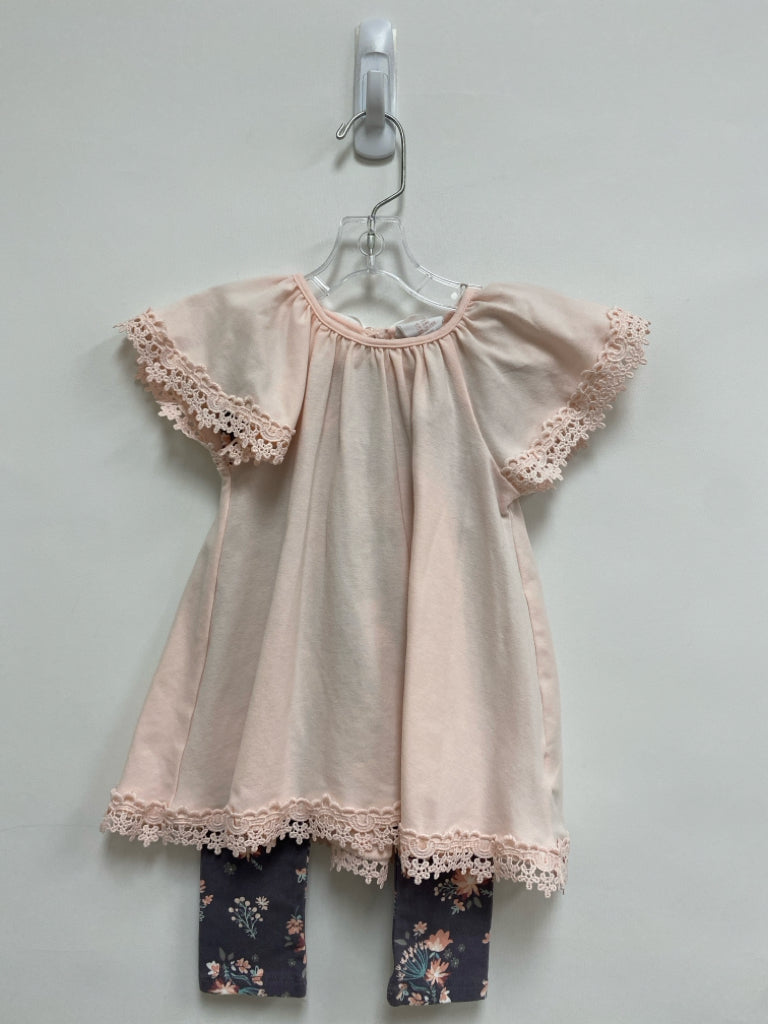 Shabby Chic SIZE 24M Pale Pink Gray Floral Girl&