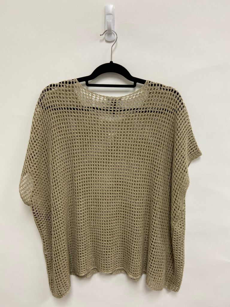 NWT Eileen Fisher Size XL Tan Crochet Ladies Sweater