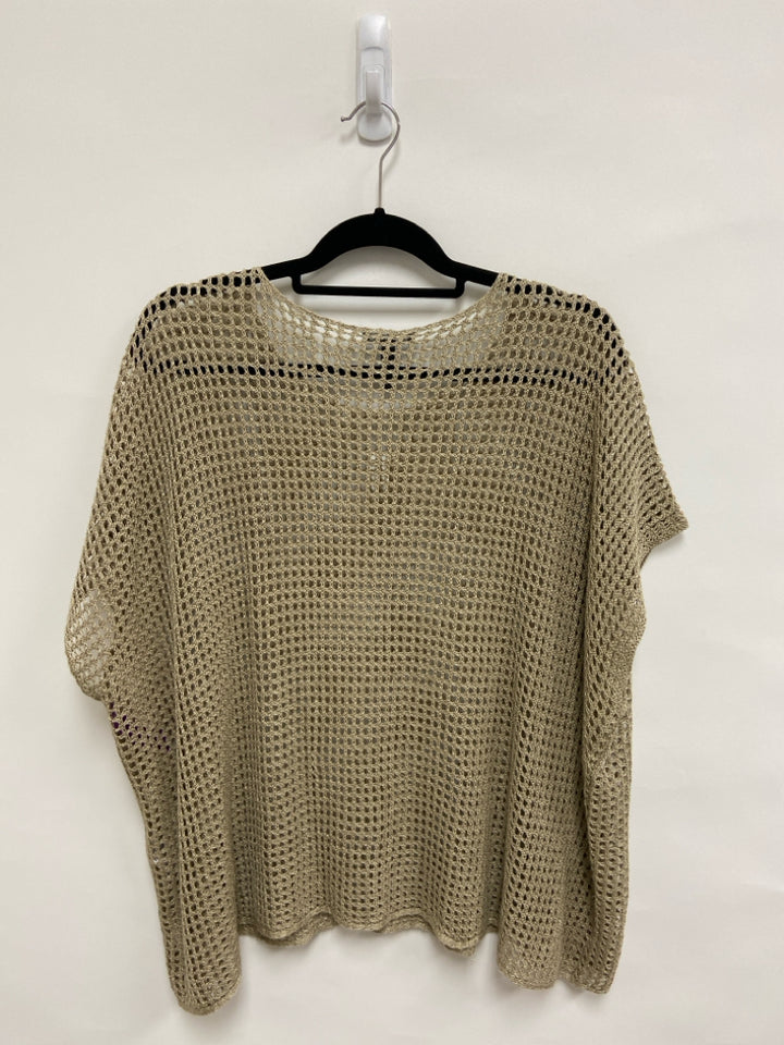 NWT Eileen Fisher Size XL Tan Crochet Ladies Sweater