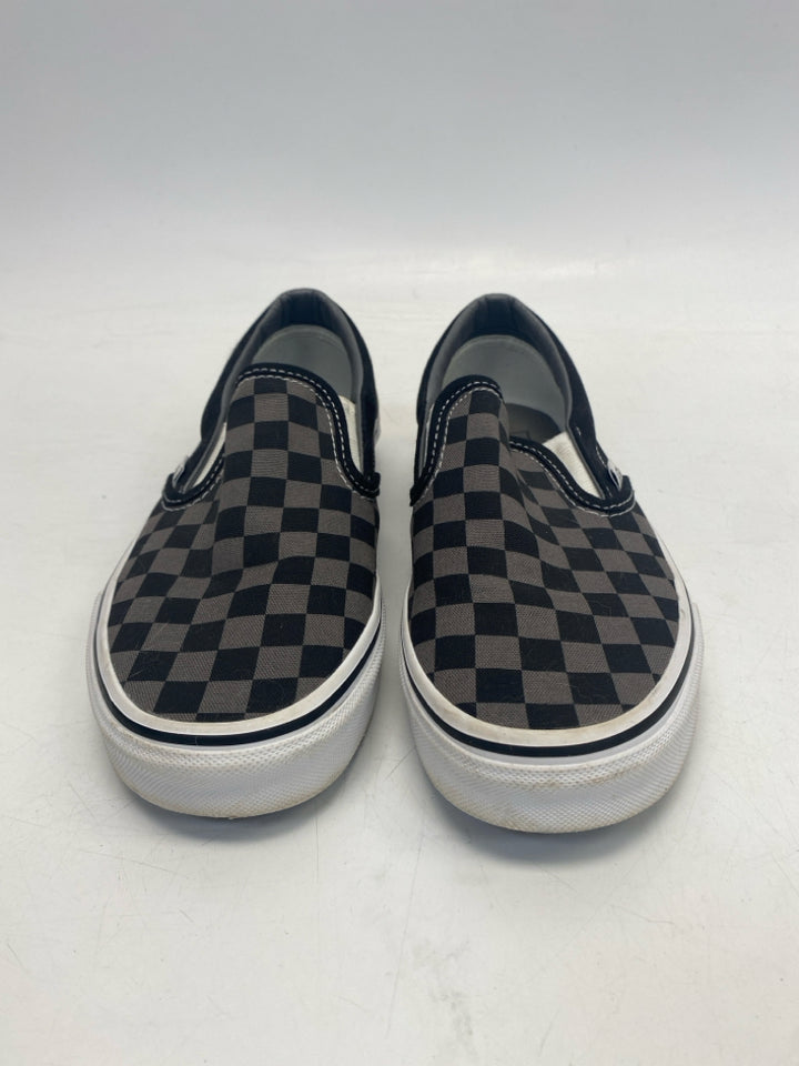 Vans US Shoe Size 8 Dark Gray Black Checkered Sneakers