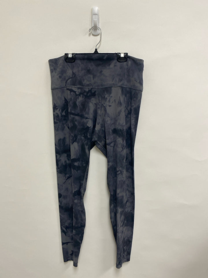Lululemon Size XL Gray Black Tie Dye Athletic Leggings