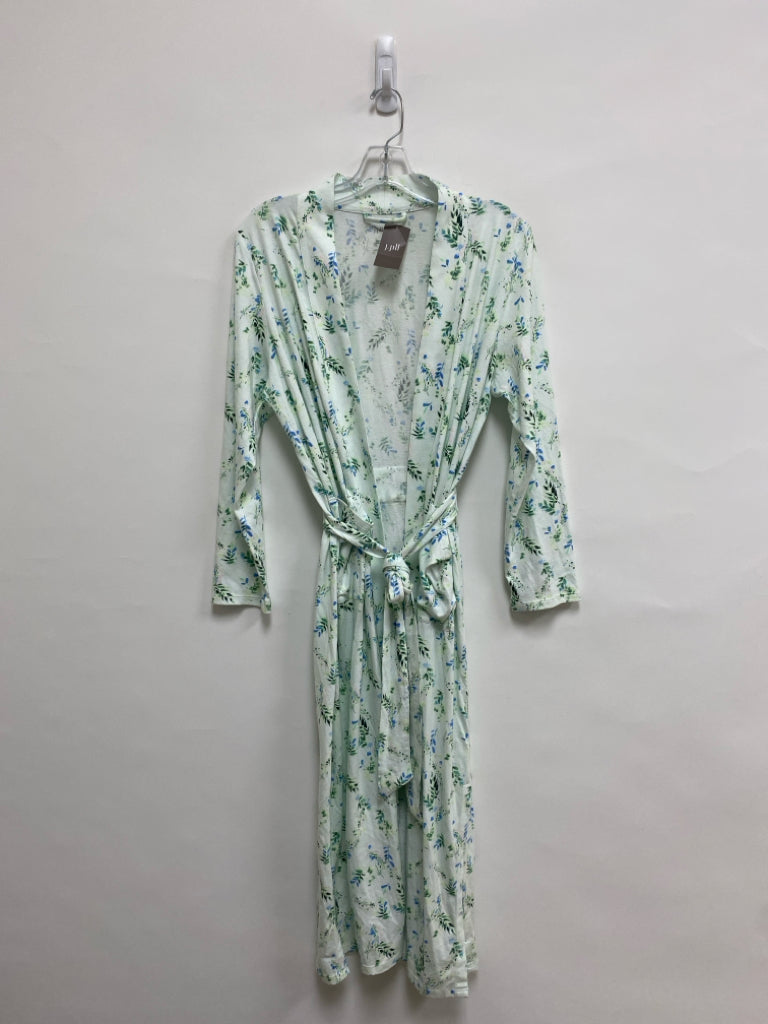 NWT J Jill Size SP White Green/Blue Flowers Petite Lingerie