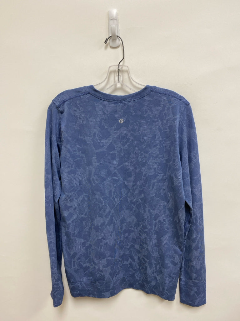 Lululemon Size 8 Blue Speckles Long Sleeve Athletic Top