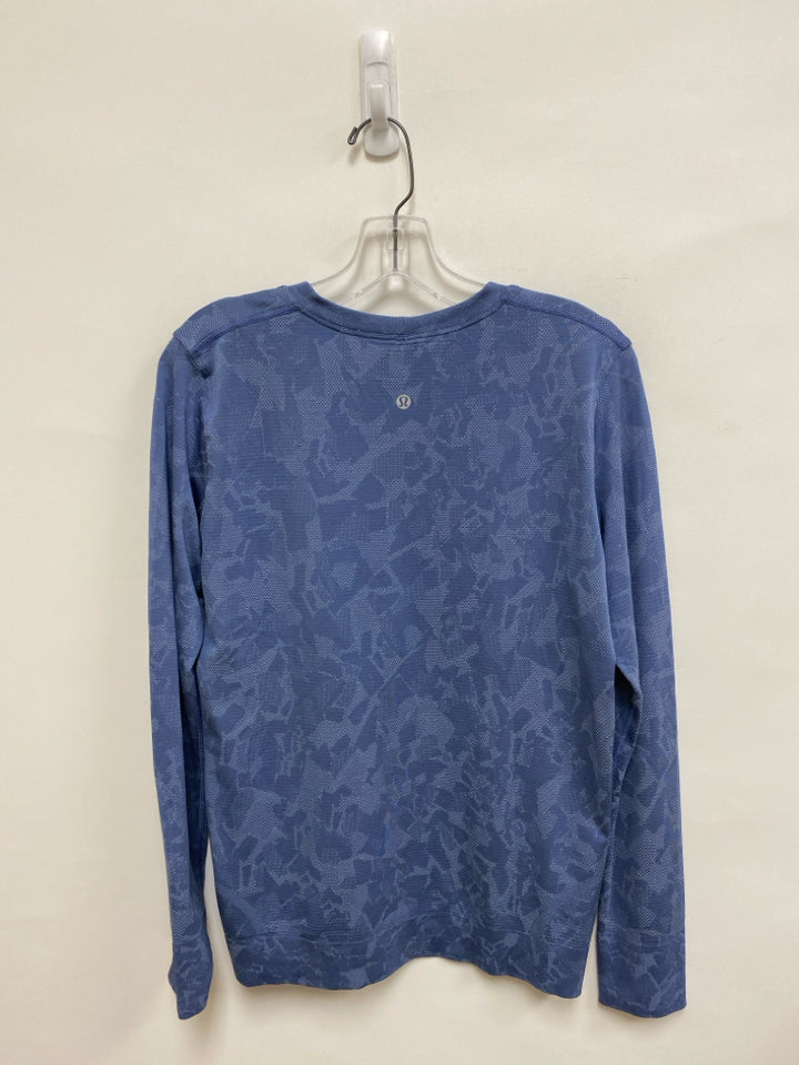 Lululemon Size 8 Blue Speckles Long Sleeve Athletic Top