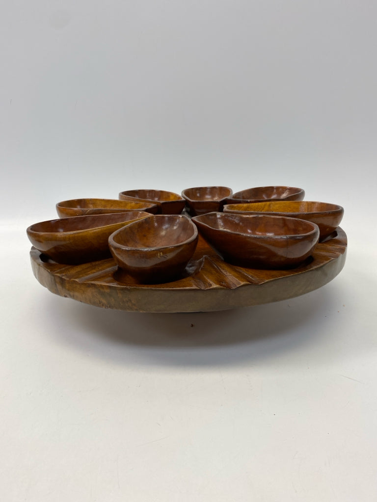 Brown Wood Serving Piece