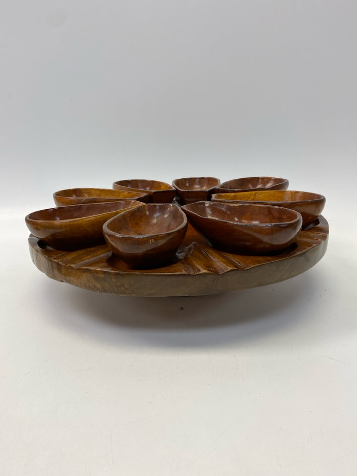 Brown Wood Serving Piece