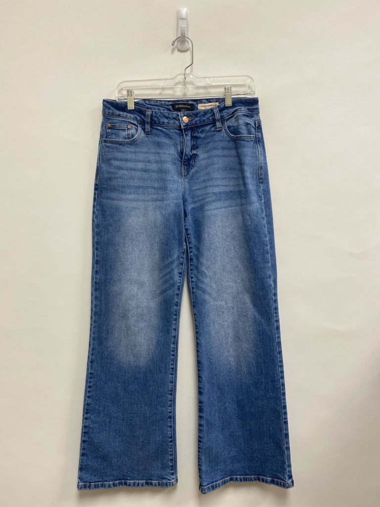 BCBG Size 9 Faded Blue Wide Leg Ladies Jeans