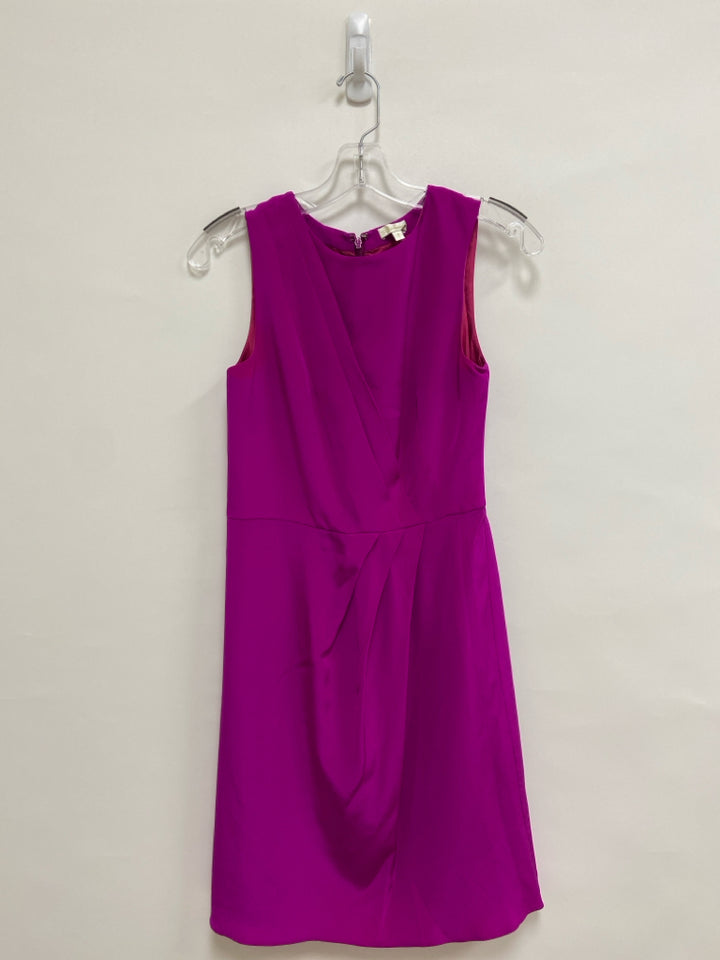 Shoshanna Size 2 Neon Magenta Pleated Sleeveless Ladies Dress