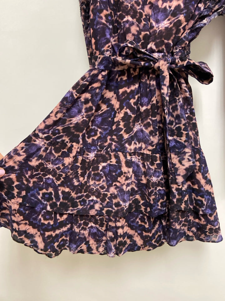 Marie Oliver Size S Purple Blush Abstract Silk Ladies Dress
