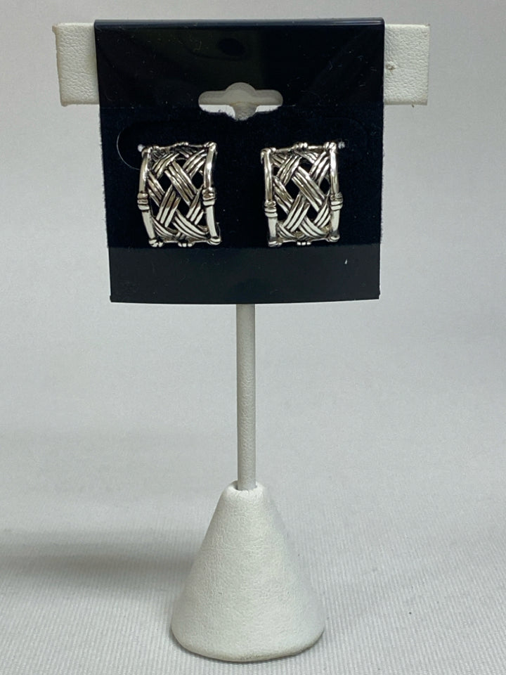 Ralph Lauren Silver Color Rectangle(s) Earrings