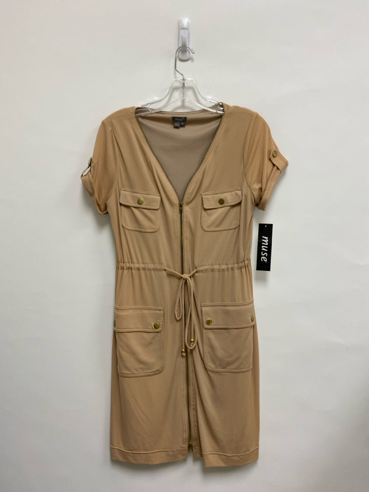 NWT Muse Size 8 Tan Pocket(s) Ladies Dress