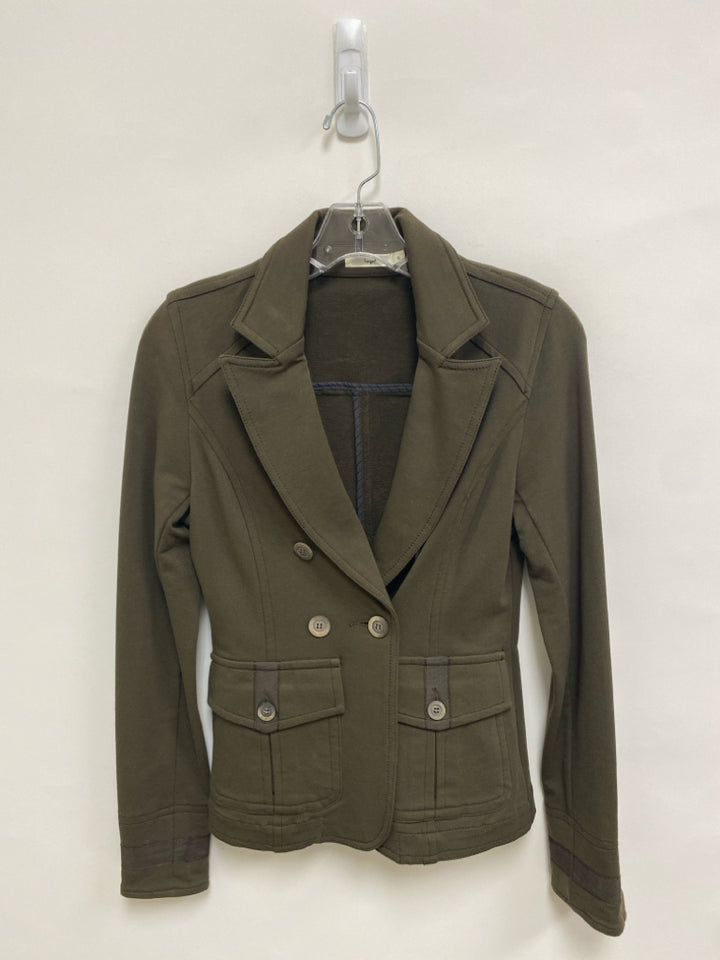 Easel Size S Dark Olive Double-Breasted Ladies Jacket