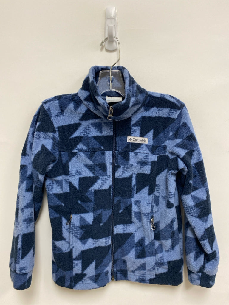 Columbia SIZE 6/7 Navy/Blue Geometric Fleece Boy&