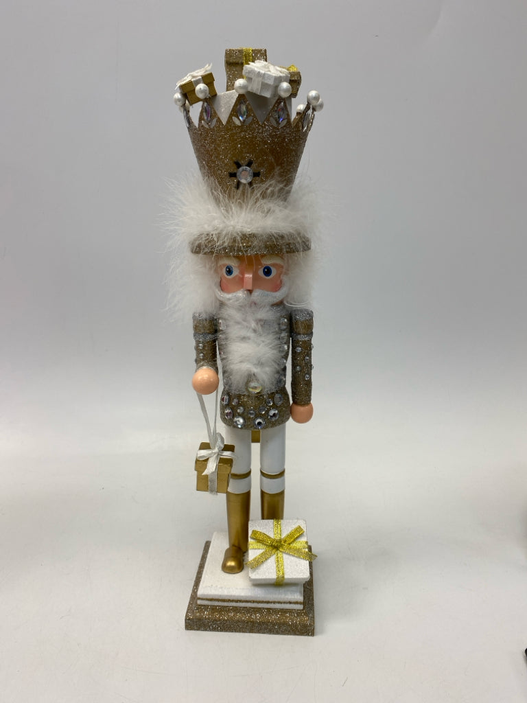Kurt Adler Gold Silver/White Jeweled Christmas