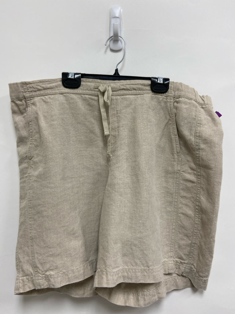 J Jill Size L Tan Linen Ladies Shorts