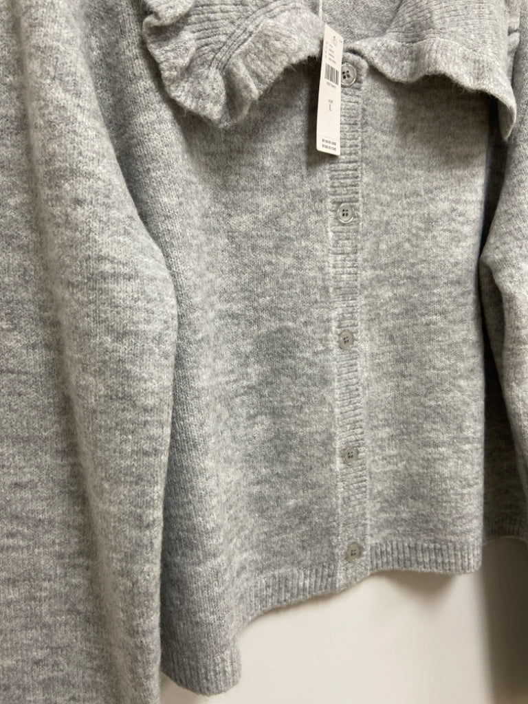 NWT Anthropologie Size L Gray Cardigan Ladies Sweater