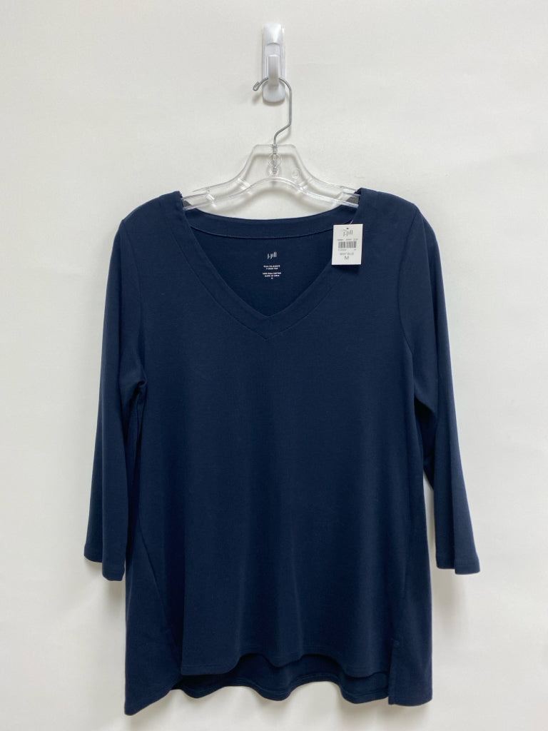 NWT J Jill Size M Navy 3/4 Sleeve Ladies Top