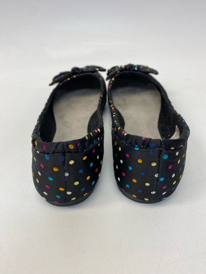 Rocket Dogs  Size 10 Black Multi-Color Polka Dot Flats