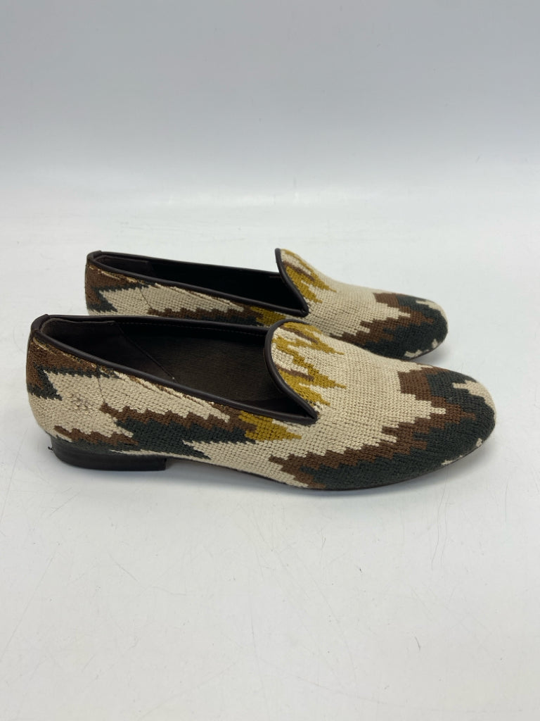 Ramon Tenza  Size 7 Beige Brown/Gray Knit Flats