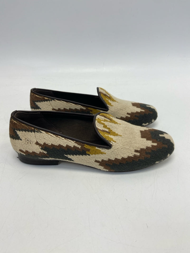 Ramon Tenza  Size 7 Beige Brown/Gray Knit Flats