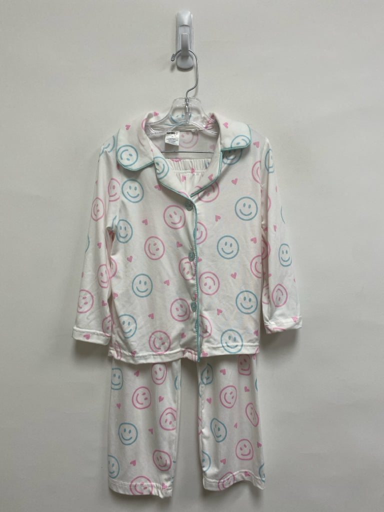 kensie girl SIZE 4 White Aqua/Pink Smiley Face Girl&