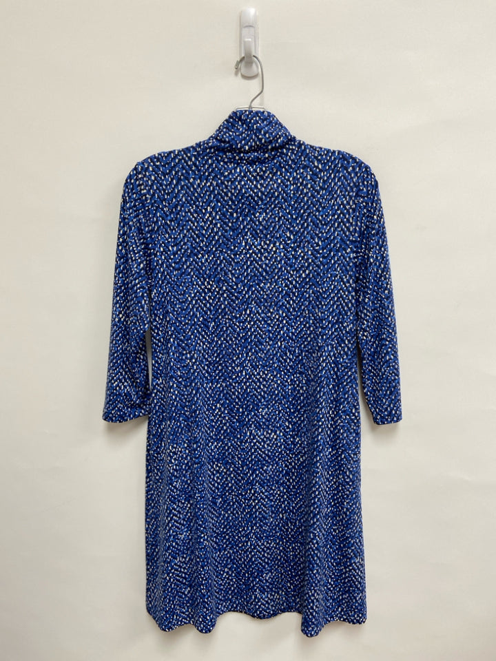J McLaughlin Size XS Blue Navy/White Print Ladies Dress