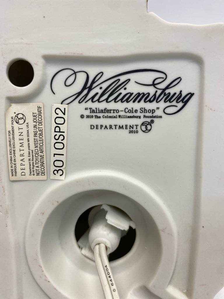 Dept. 56 White Brown Williamsburg Christmas