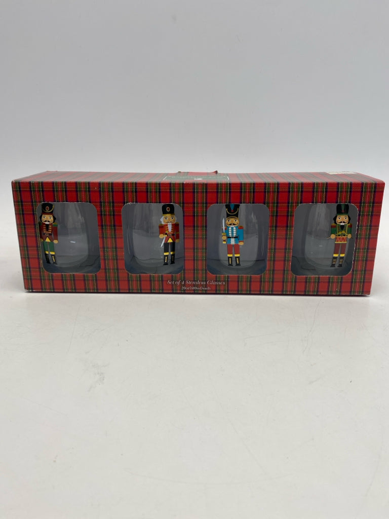 Clear Multi Color Nutcracker Glass Christmas
