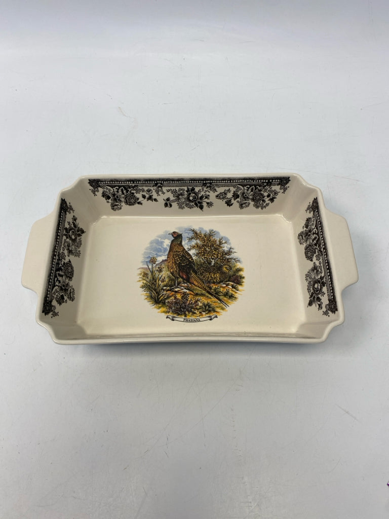 Cream Brown Birds Bakeware