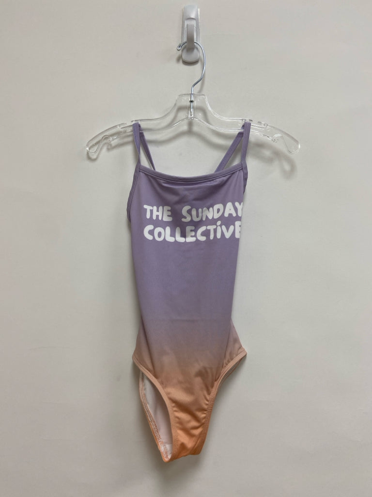 NWT The Sunday Collective SIZE 6/7 Lavender Peach Ombre Girl&