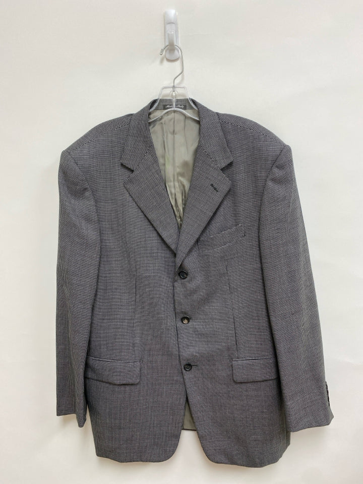 PAL ZILERI Size 54 Black Gray Wool Men&